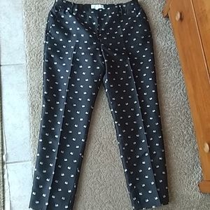Gorgeous black pants with swans RSVP by talbots 12